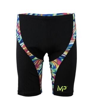 NWT Michael Phelps WAVE JAMMER Tech Suit Men's Swim Black Multicolor Size 36